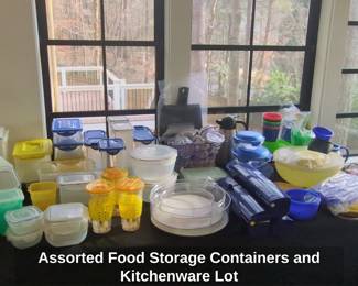Assorted Food Storage Containers and Kitchenware Lot