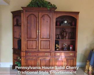 Pennsylvania House Solid Cherry Traditional Style Entertainment Center or Bookcase Unit