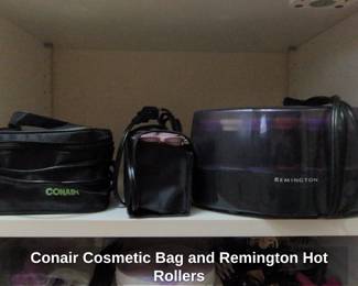 Conair Cosmetic Bag and Remington Hot Rollers