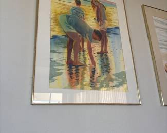 Julianne Felton "3 People on Beach" FWS $200