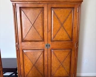 Vintage Harden leather front Armoire$1,000