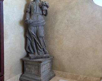 Goddess of spring 5.5 ft includes pedestal $250 (fiberglass/resin like) 