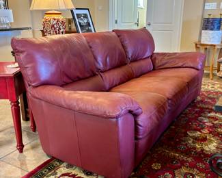 Natuzzi Italian Red Leather sofa