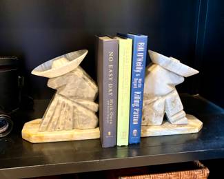 Marble Stone Sombrero Bookends