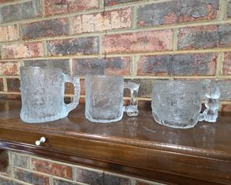 Vintage 1993 McDonald's Flintstones Treemendous Glass Mugs