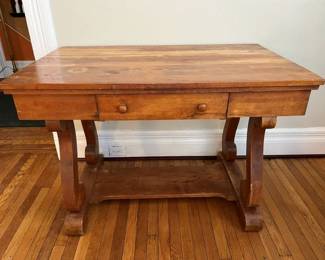 204 Vintage HarpSided Library Console Desk
