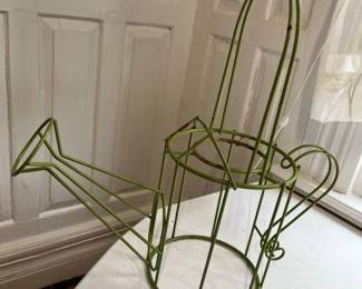 204 Wire Watering Can Planter Decor