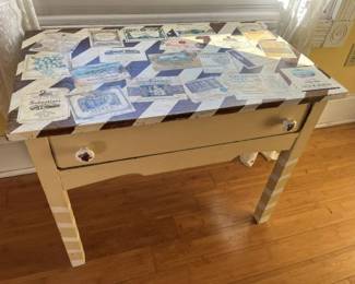 204 Wine Label Side Table