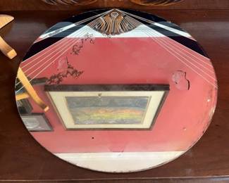 204 Art Deco Vintage Mirror Tray