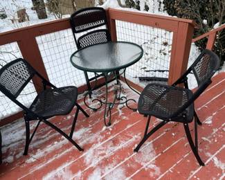 204 Glass Top Bistro Table