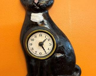 204 Black Cat Clock