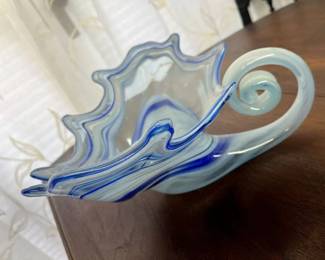 204 MCM Art Glass Centerpiece Bowl