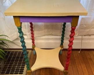 204 HandPainted Accent Table