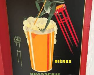 204 Brasserie Lengrand Frog Advertising Print