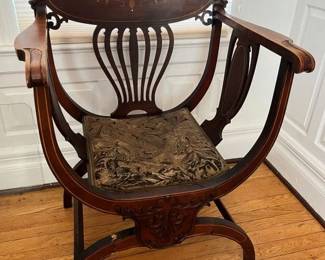 204 Antique Edwardian Mahogany Armchair