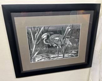 204 AJS Great Blue Heron Artwork