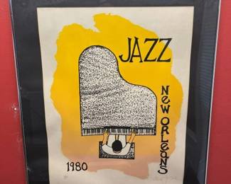 204 Steve Lucas 1980 New Orleans Jazz Festival Serigraph