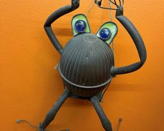204 Mixed Media Metal Frog