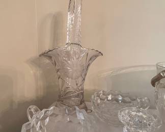 Assorted Cut and Pressed Glassware Collection, including Fostoria American and Wexford patterns