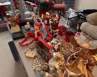 Assorted Christmas Figurines and Decorations