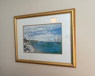 Regatta at Sainte-Adresse by Claude Monet Lithograph