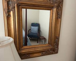 Ornate Gilt Wood Frame Mirror - French Baroque/Rococo Style