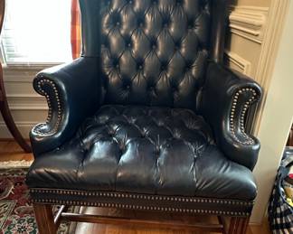 Vintage Tufted Leather Chesterfield Armchair