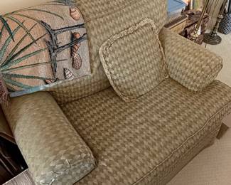 Transitional Style Upholstered Armchair