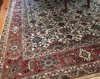 Hand-Knotted Indian Wool Rug
