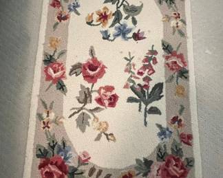 Floral Hooked Rug