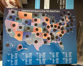 Commemorative Quarters of the Fifty United States Collector's Map
