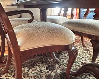 Mahogany Dining Table with Six Chairs