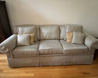 Restoration Hardware 2-Cushion Fabric Skirted Sofa