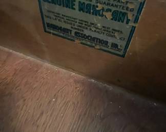 Mahogany Vanity Desk with Stool