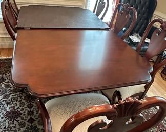 Mahogany Dining Table with Six Chairs