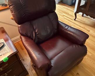 La-Z-Boy Burgundy Leather Recliner