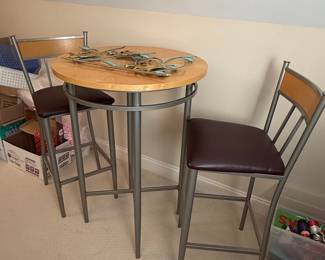 3-Piece Modern Bar Table and Stools Set