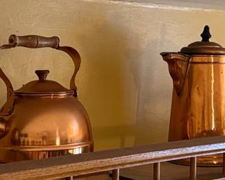 Art Deco and Other Vintage Copper Kettles