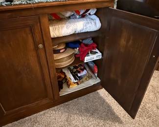 Traditional Dark Wood Two-Door Cabinet