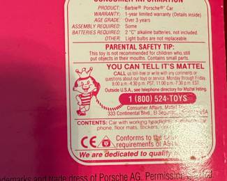 1992 Barbie Porsche 911 Cabriolet