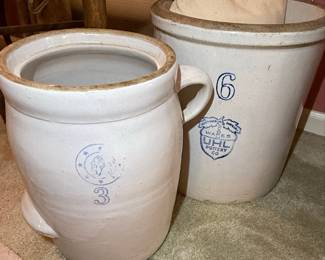 UHL Pottery Co. Stoneware Crock Set (3 and 6 Gallon)