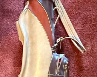 Vintage Wilson "Staff" Golf Club Set with Tri-Color Leather Golf Bag