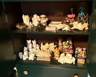 Green Painted Pine Armoire, Dresser and Nightstand