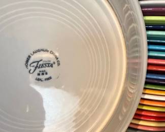 Fiesta Ware Ceramic Dinnerware Set - Mixed Lot of Plates, Bowls and Service Platters