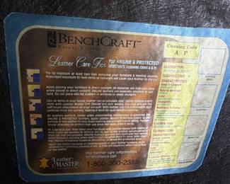 BenchCraft Leather Armchair and Ottoman Set