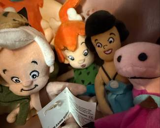 The Flintstones Collectibles Lot - 1973 Homecraft Prod. Figures, PEZ Dispensers, and Plush Toys