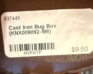 Cast Iron Bug Box and Kettle