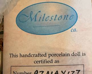 Milestone CA Co. "You Are My Sunshine" Porcelain Doll