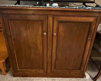 Traditional Dark Wood Two-Door Cabinet