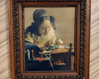 The Lacemaker by Johannes Vermeer (Reproduction)